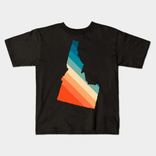 Idaho State Retro Map Kids T-Shirt